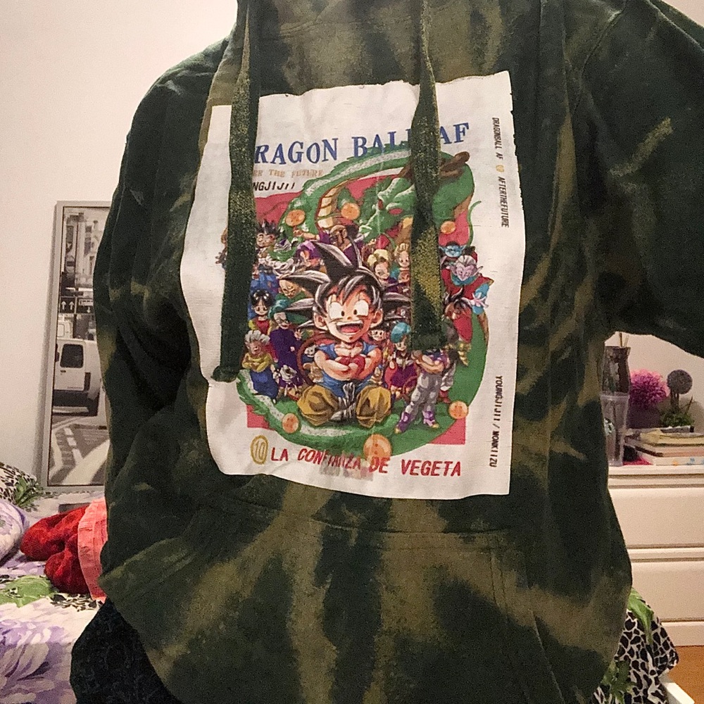 Dragon ball z tie dye hoodie. #thrift #anime